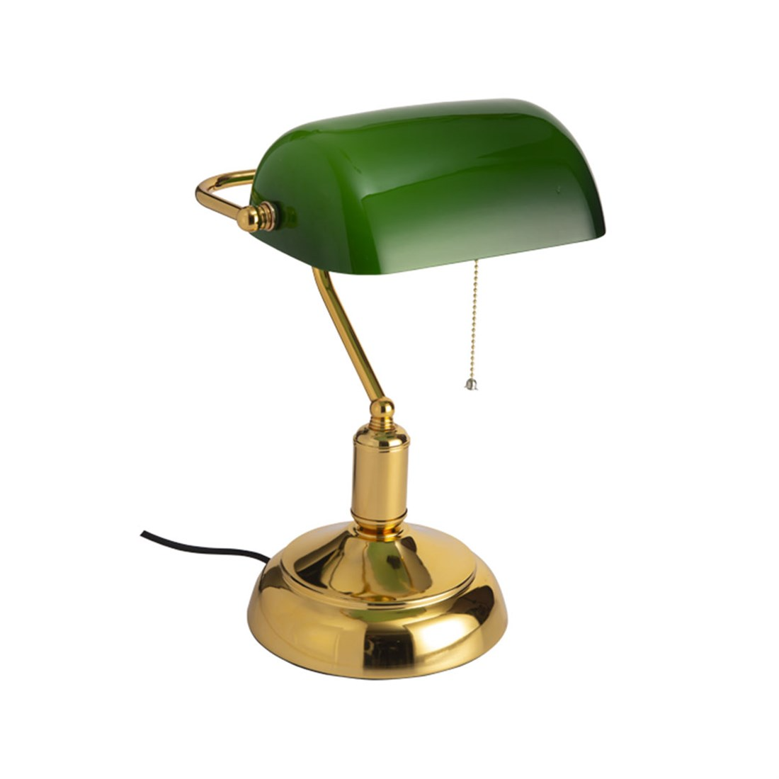 Brixgo French Southern Territories  - Banker Gold Table Lamp