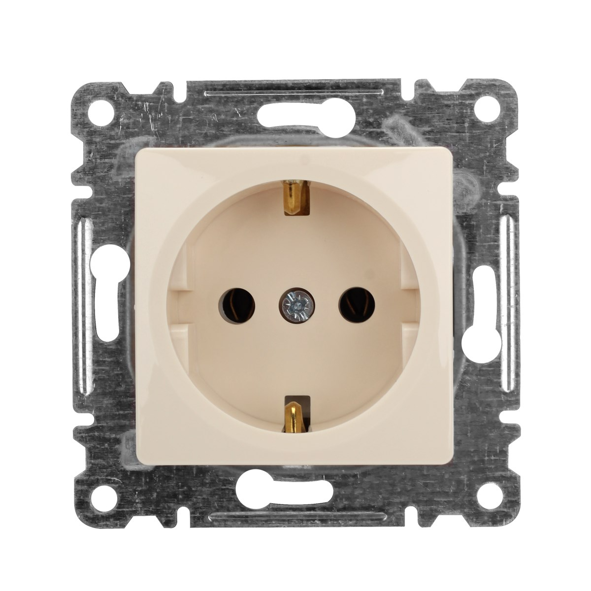 Brixgo Botswana  - Cream Grounded Socket Module 